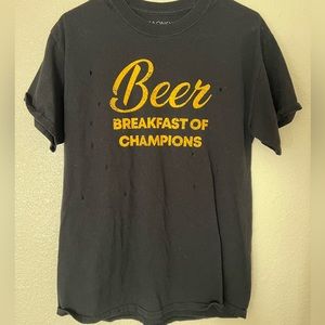 Destructed beer tee